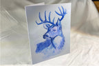 Blue Stag Greeting Card