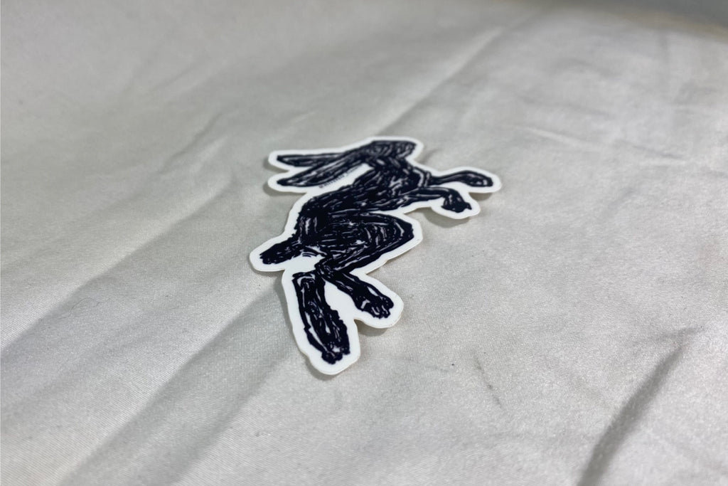 Leaping Hare Sticker