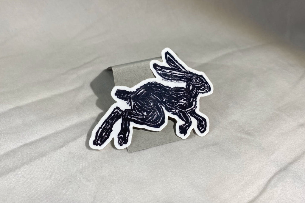 Leaping Hare Sticker
